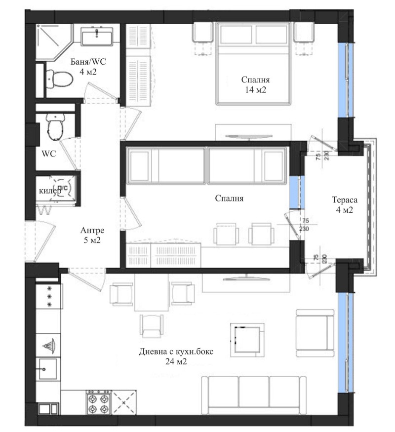 Продава 3-СТАЕН, гр. Пловдив, Кършияка, снимка 2 - Aпартаменти - 47665461