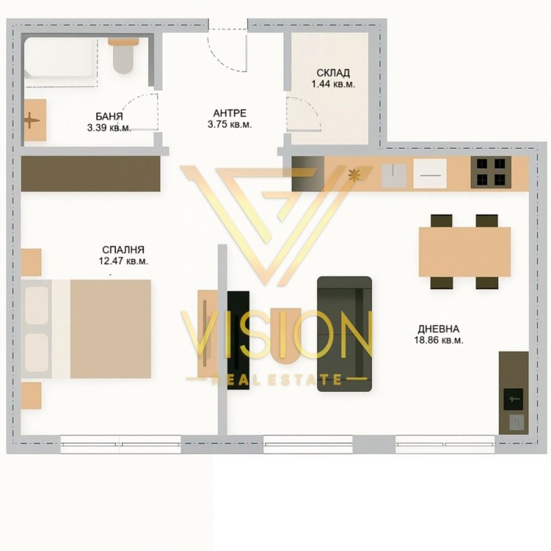 In vendita  1 camera da letto Sofia , Simeonovo , 57 mq | 50174243 - Immagine [2]