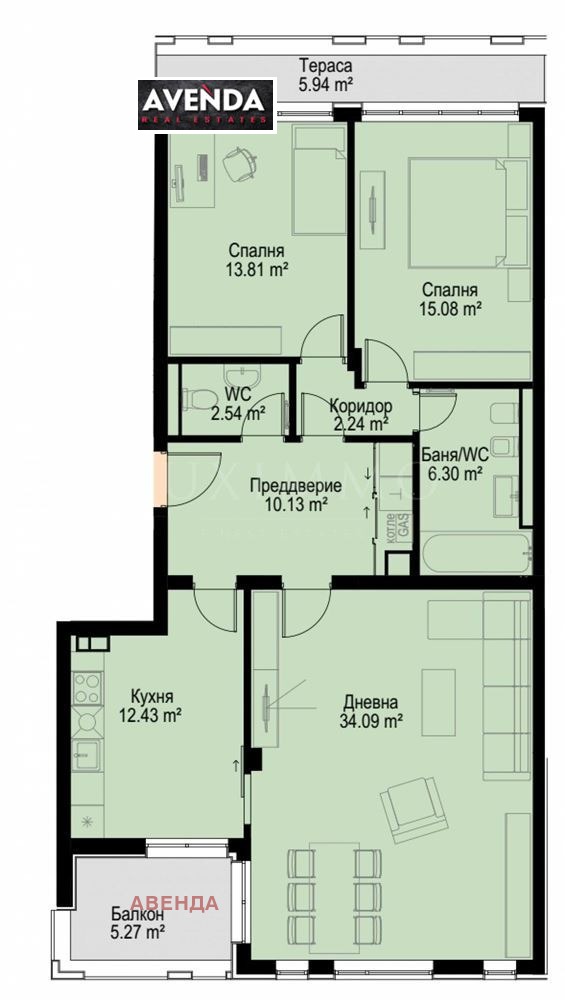 En venta  2 dormitorios Sofia , Boyana , 152 metros cuadrados | 48096735 - imagen [12]