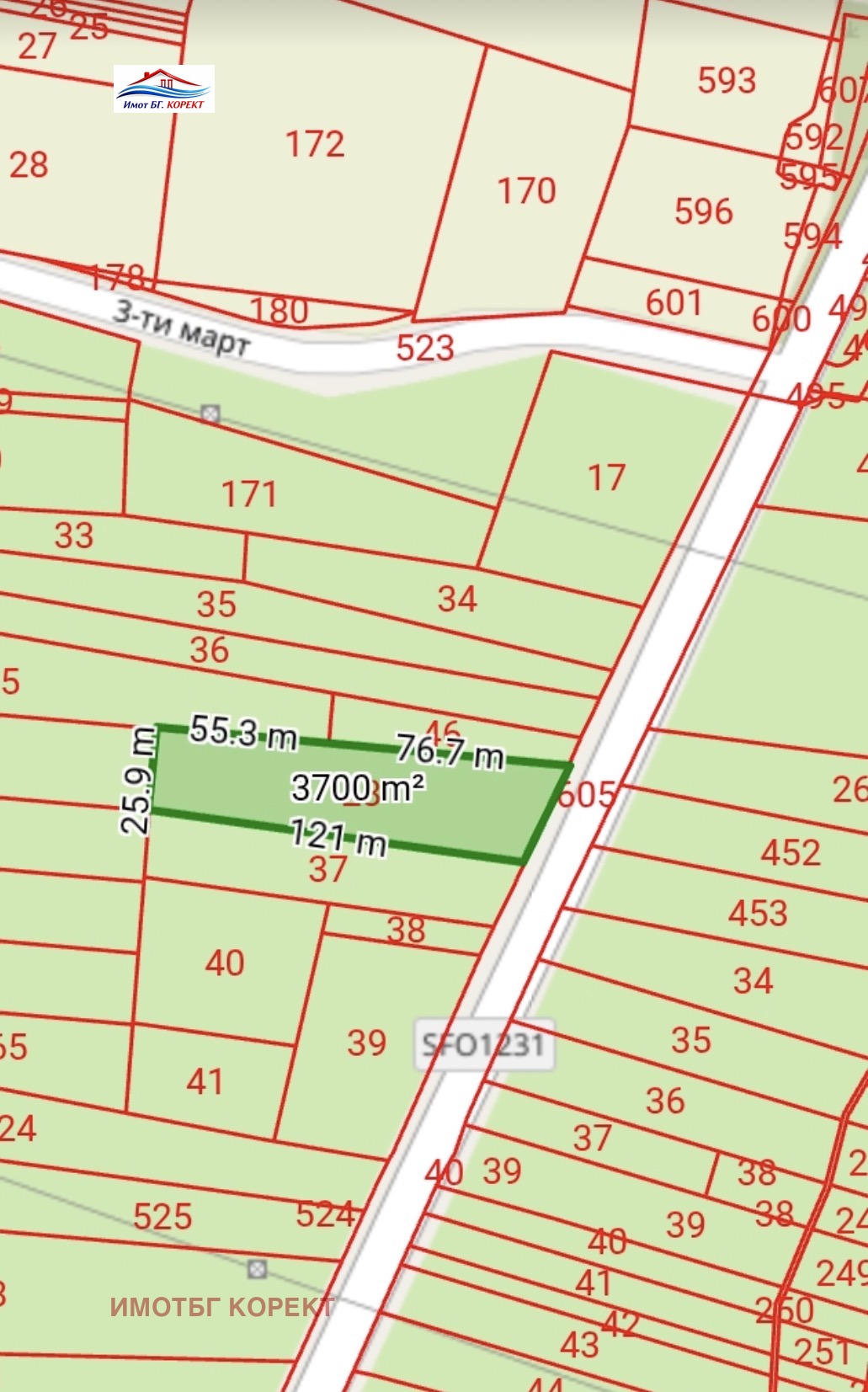 Продава ПАРЦЕЛ, гр. София, с. Лозен, снимка 6 - Парцели - 54588998