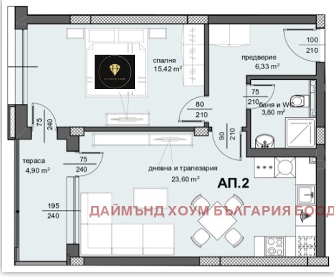 Продава 2-СТАЕН, гр. Пловдив, Център, снимка 2 - Aпартаменти - 47938627