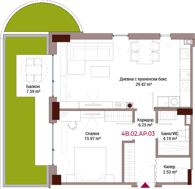 Продава 2-СТАЕН, гр. София, Лозенец