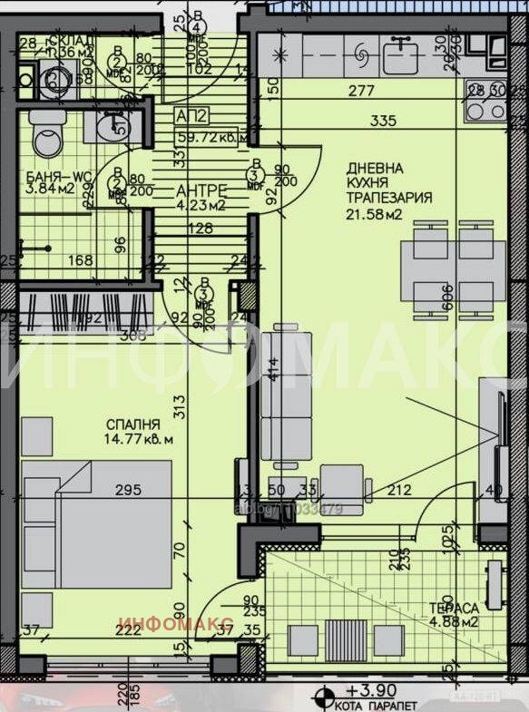Продава 2-СТАЕН, гр. Бургас, Зорница