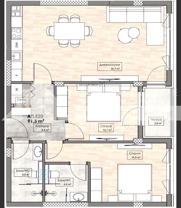 Продава 3-СТАЕН, гр. Пловдив, Кършияка, снимка 4 - Апартаменти - 55731184