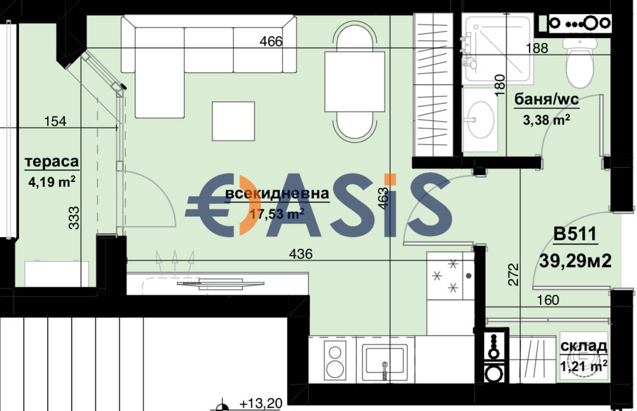 Продава 1-СТАЕН, гр. Бургас, Център, снимка 6 - Апартаменти - 54780342