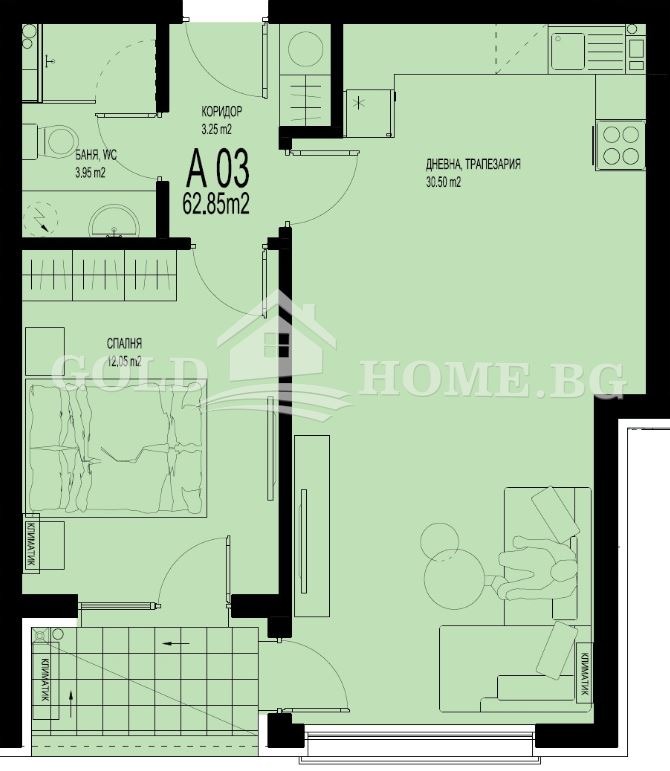 Продава 2-СТАЕН, гр. Пловдив, Христо Смирненски, снимка 9 - Апартаменти - 53412269