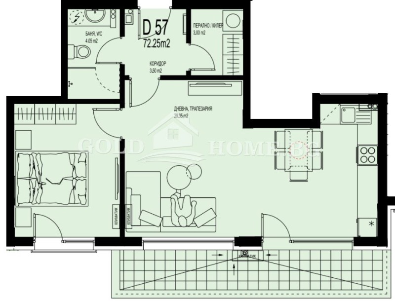 Продава 2-СТАЕН, гр. Пловдив, Христо Смирненски, снимка 11 - Апартаменти - 53412269