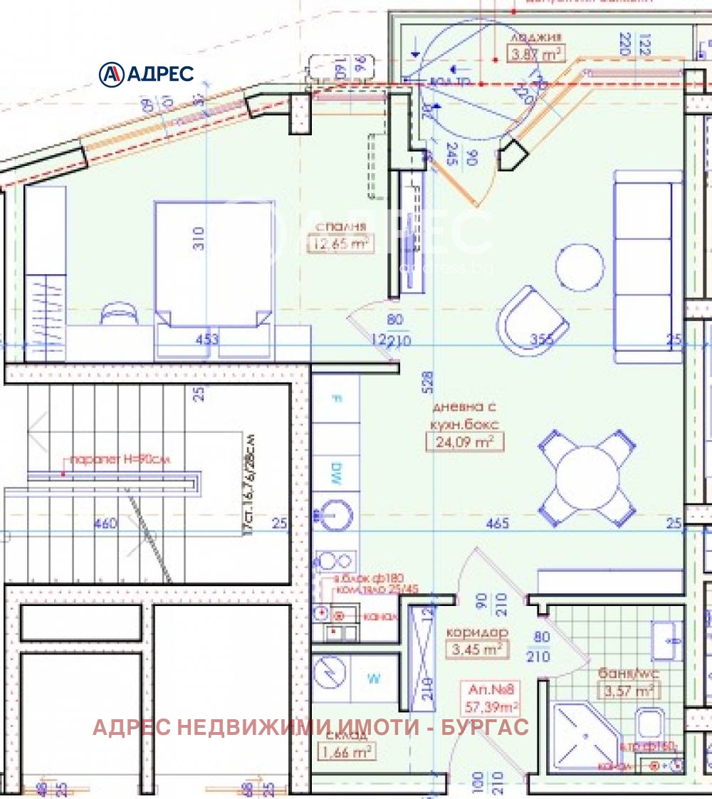 Продава 2-СТАЕН, гр. Бургас, област Бургас, снимка 4 - Апартаменти - 54029810