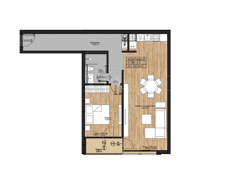 Na prodej  1 ložnice Sofia , Bojana , 96 m2 | 81626108 - obraz [3]