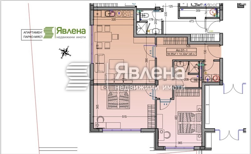 Myytävänä  2 makuuhuonetta Sofia , Dragalevtsi , 110 neliömetriä | 34030562 - kuva [9]