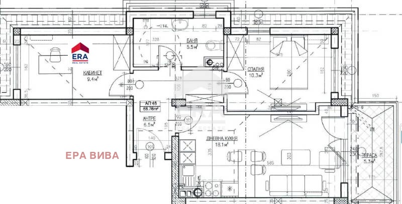 Myytävänä  2 makuuhuonetta Sofia , Levski G , 81 neliömetriä | 75306809 - kuva [5]