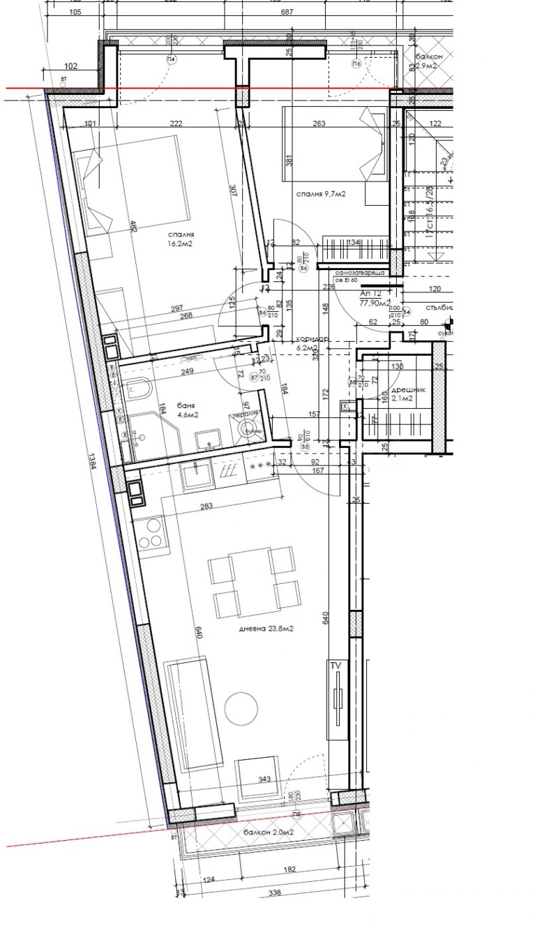 Продава 3-СТАЕН, гр. Варна, Погреби, снимка 2 - Апартаменти - 53154327