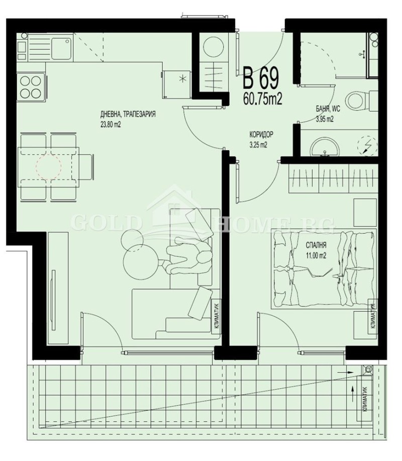 Продава 2-СТАЕН, гр. Пловдив, Христо Смирненски, снимка 6 - Апартаменти - 52411777