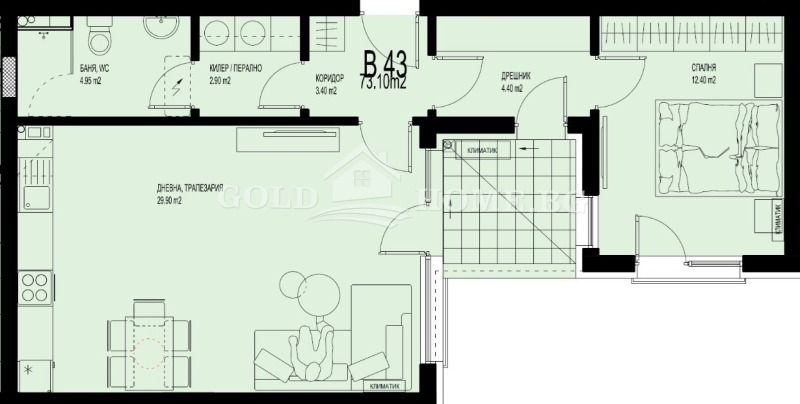 Продава 2-СТАЕН, гр. Пловдив, Христо Смирненски, снимка 11 - Апартаменти - 52411777