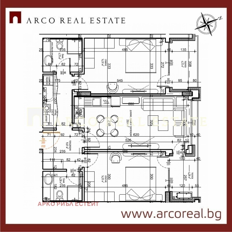 En venta  2 dormitorios Sofia , Malinova dolina , 118 metros cuadrados | 28919070 - imagen [2]