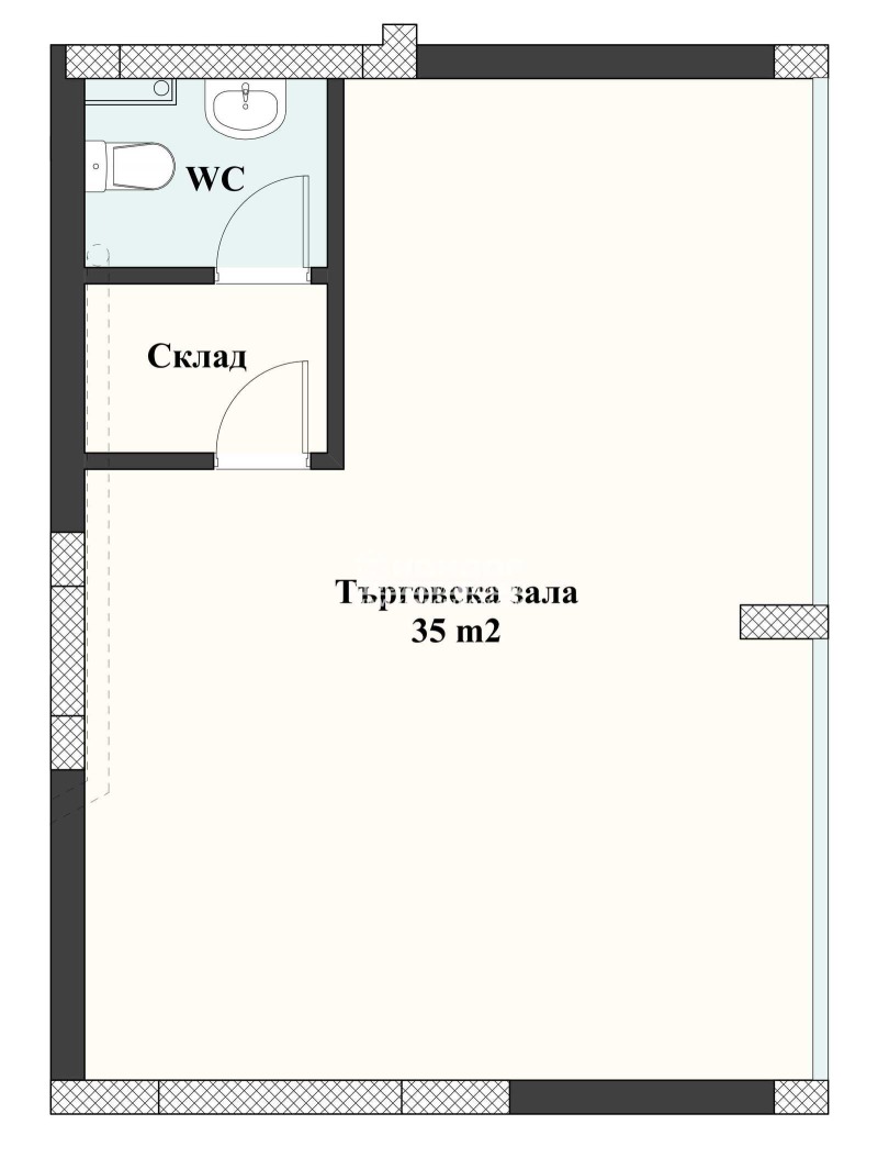 Satılık  Mağaza Plovdiv , Hristo Smirnenski , 54 metrekare | 85445937 - görüntü [3]