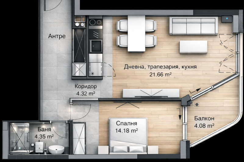Продава 2-СТАЕН, гр. София, Кръстова вада, снимка 7 - Апартаменти - 53265974