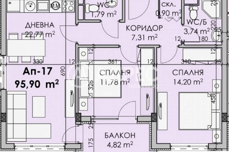 Продава 3-СТАЕН, гр. Бургас, област Бургас, снимка 3 - Апартаменти - 53123057