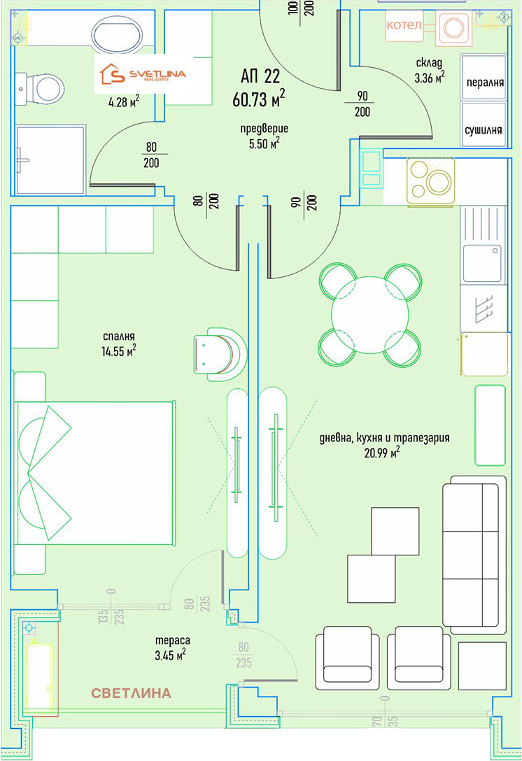 Продава 2-СТАЕН, гр. София, Малинова долина, снимка 11 - Апартаменти - 53589659