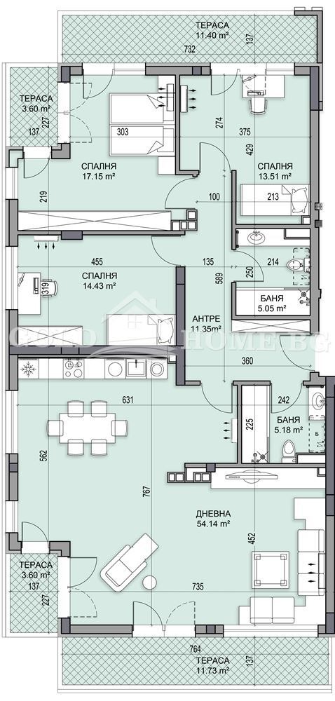 Продава 4-СТАЕН, гр. Пловдив, Гагарин, снимка 4 - Апартаменти - 53199332