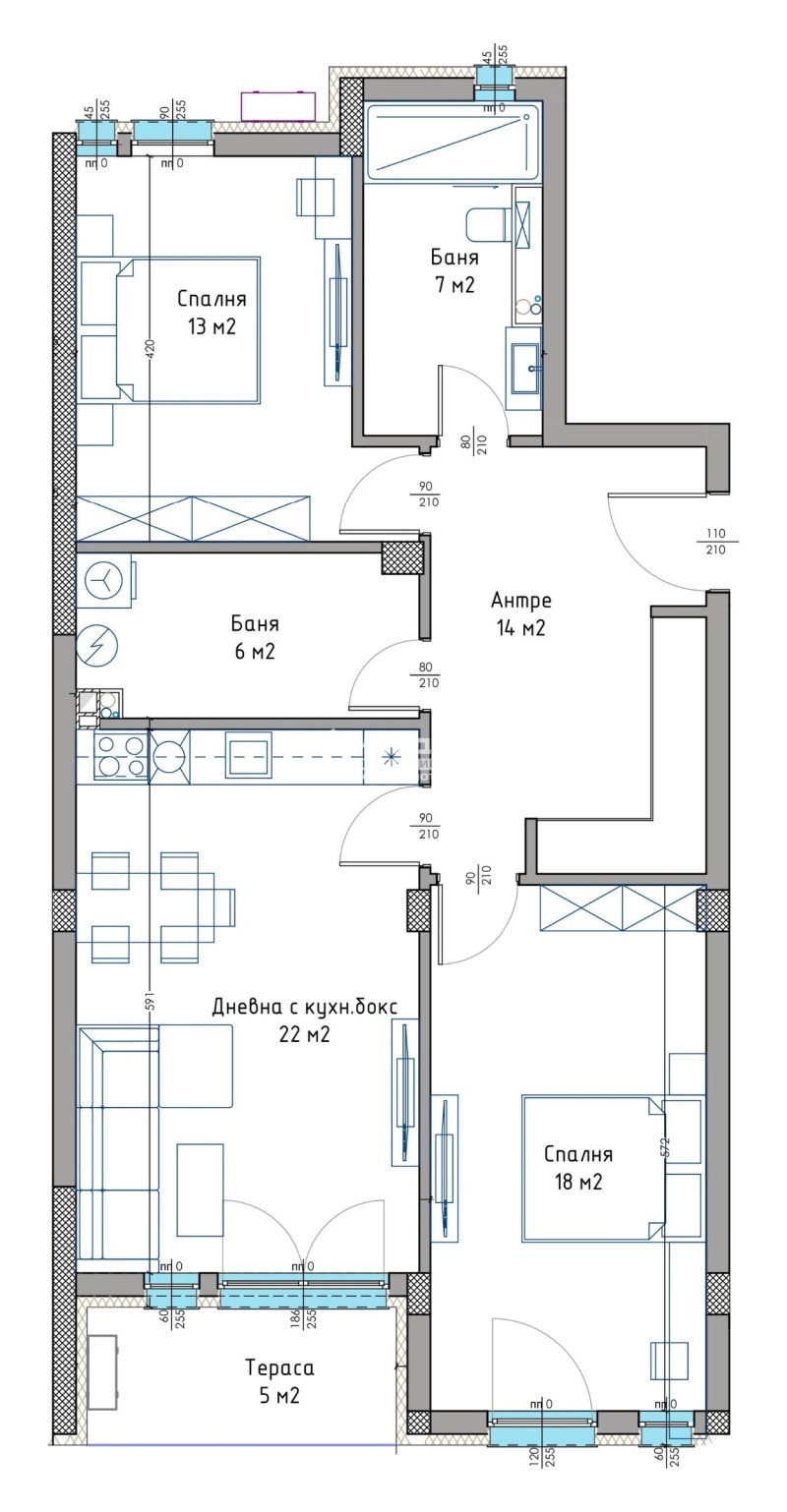 In vendita  2 camere da letto Plovdiv , Hristo Smirnenski , 146 mq | 21889384 - Immagine [2]