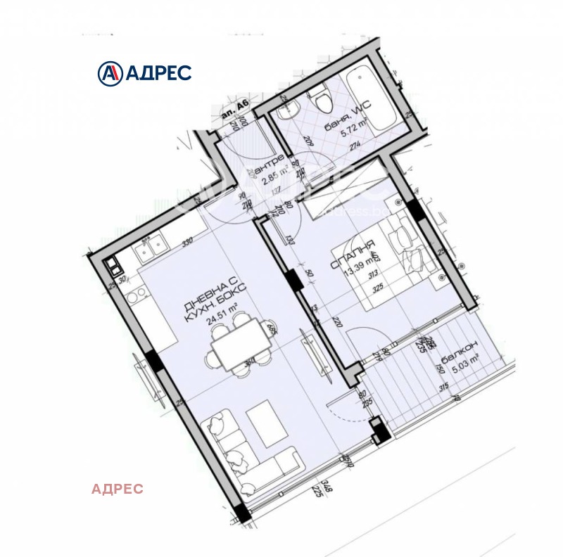 Продава 2-СТАЕН, гр. Варна, Виница, снимка 2 - Aпартаменти - 47556066