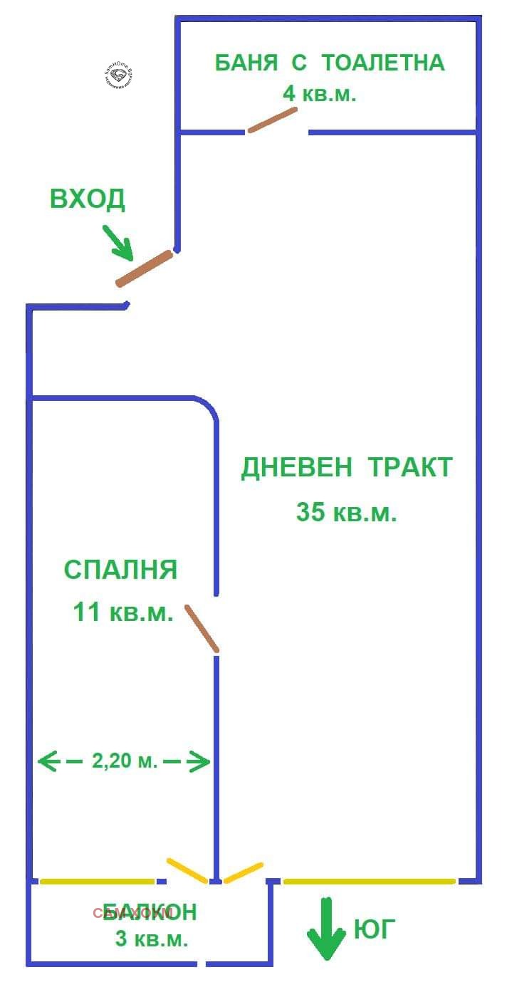 Продаја  1 спаваћа соба Варна , Центар , 65 м2 | 90486310 - слика [2]