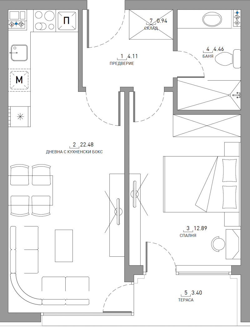 Продава  2-стаен град София , Дървеница , 69 кв.м | 85856383 - изображение [8]