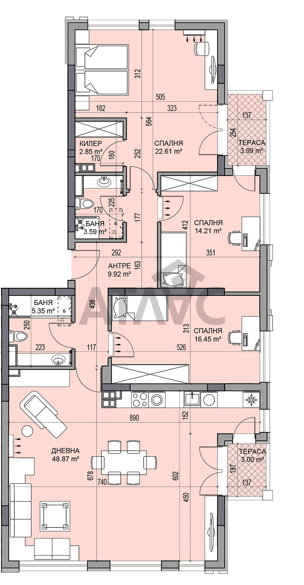 Продава 4-СТАЕН, гр. Пловдив, Гагарин, снимка 3 - Апартаменти - 53271599