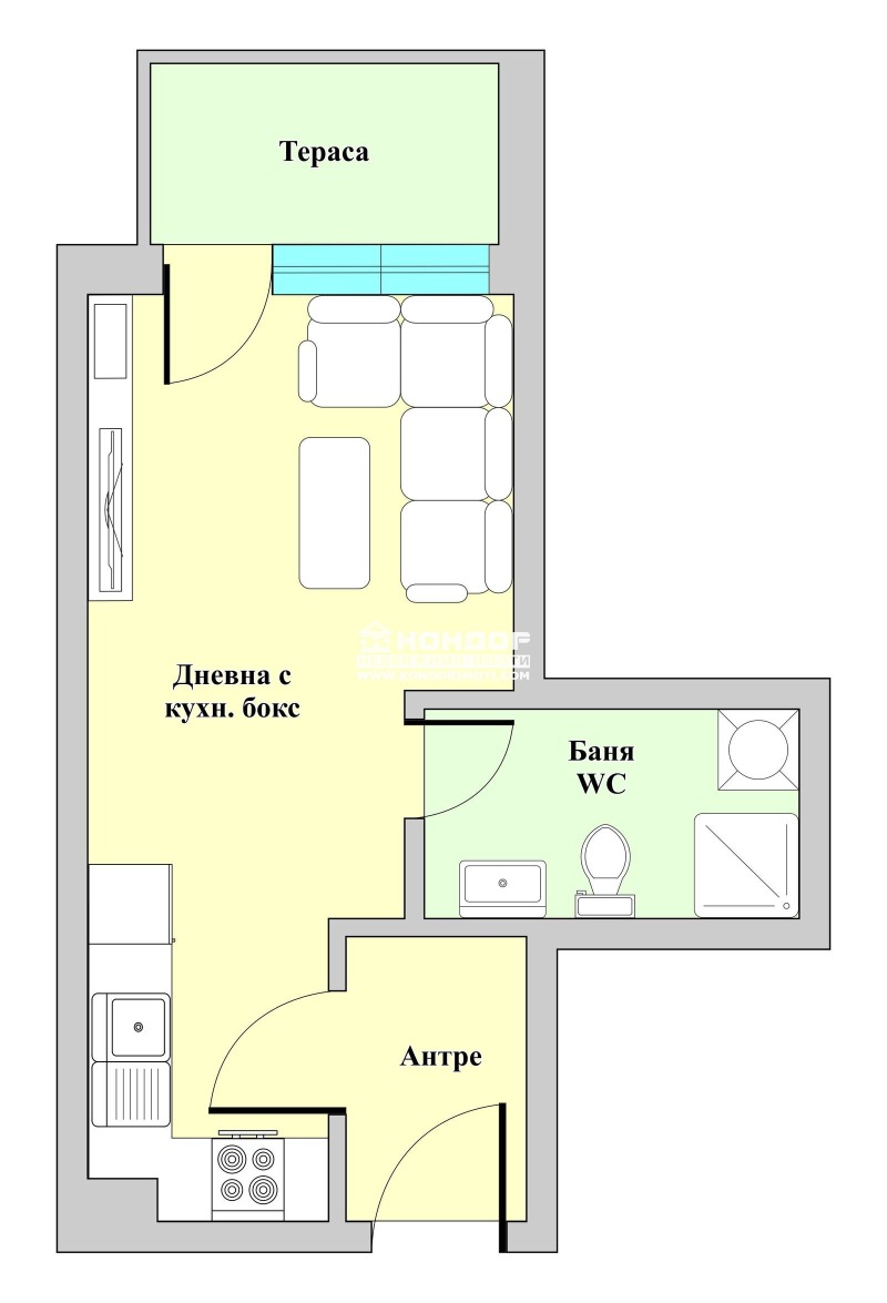 Продава  1-стаен град Пловдив , Въстанически , 43 кв.м | 64173206 - изображение [2]