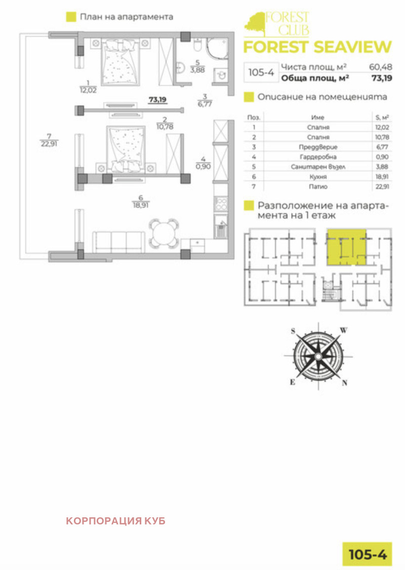 Продава  3-стаен град Варна , м-т Ален мак , 74 кв.м | 47071398 - изображение [3]