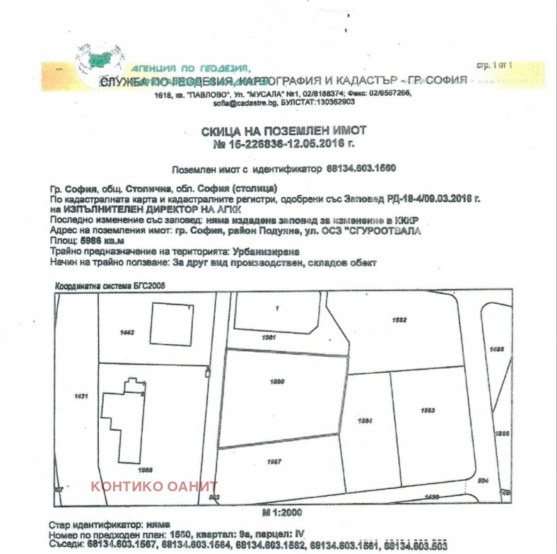 Продава ПАРЦЕЛ, гр. София, Орландовци, снимка 1 - Парцели - 48503229