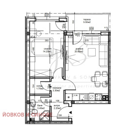 1 chambre Belomorski, Plovdiv