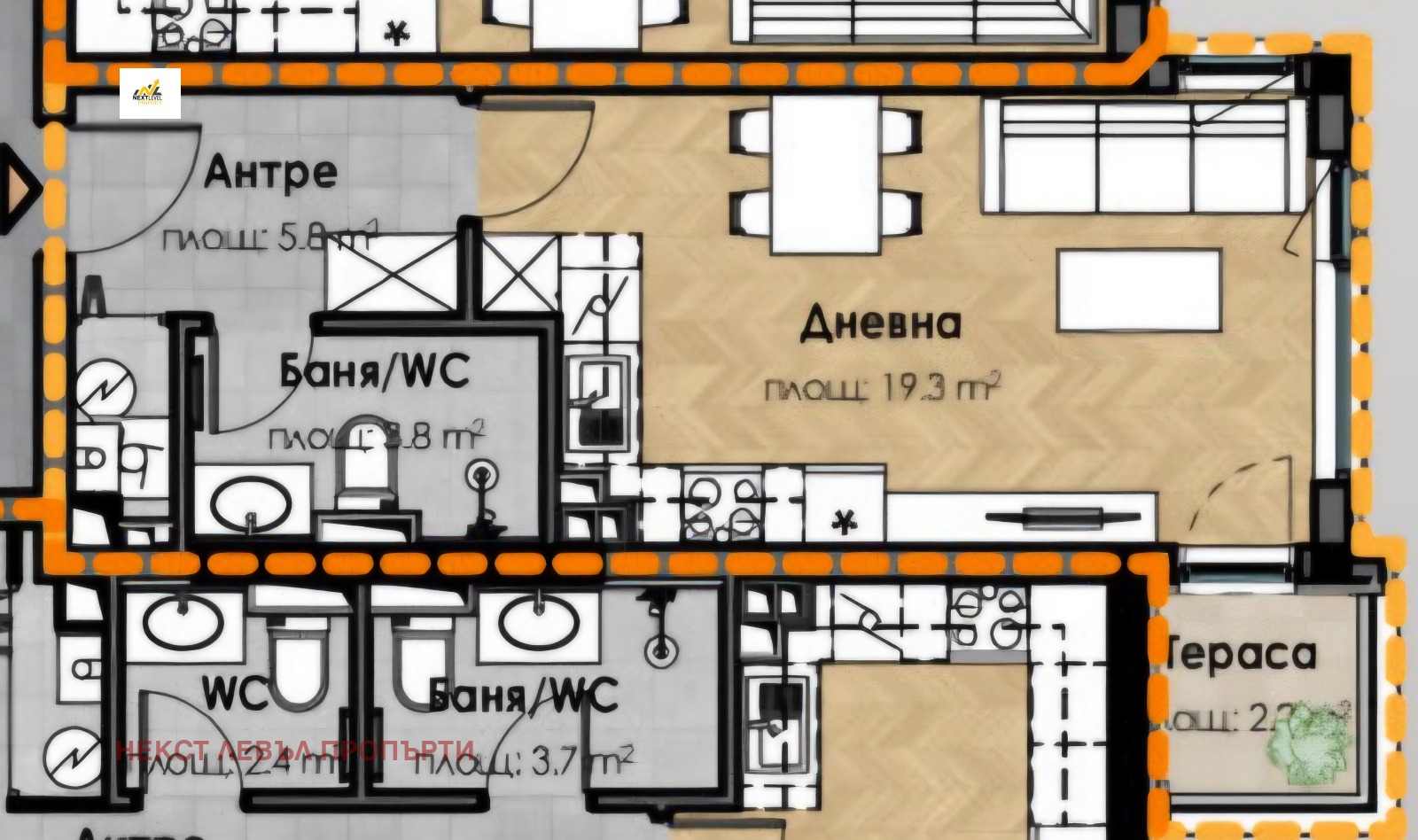 Продава 1-СТАЕН, гр. София, Малинова долина