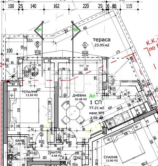 Продается  1 спальня София , Редута , 91 кв.м | 23060609 - изображение [2]