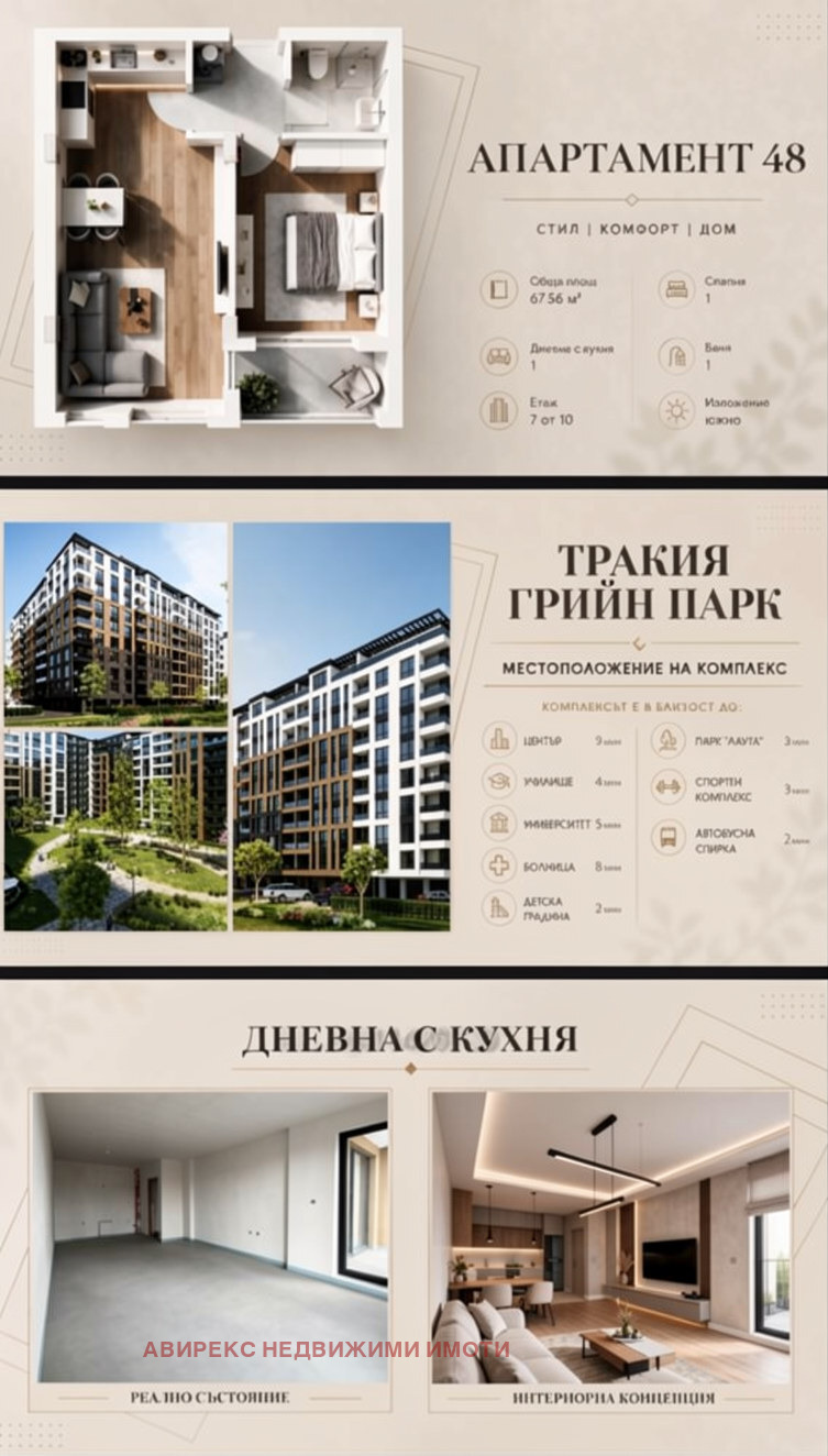 Продава 2-СТАЕН, гр. Пловдив, Тракия
