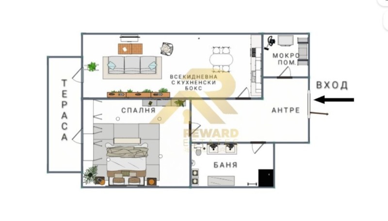 Eladó  1 hálószoba Sofia , Gorubljane , 77 négyzetméter | 73601557 - kép [9]