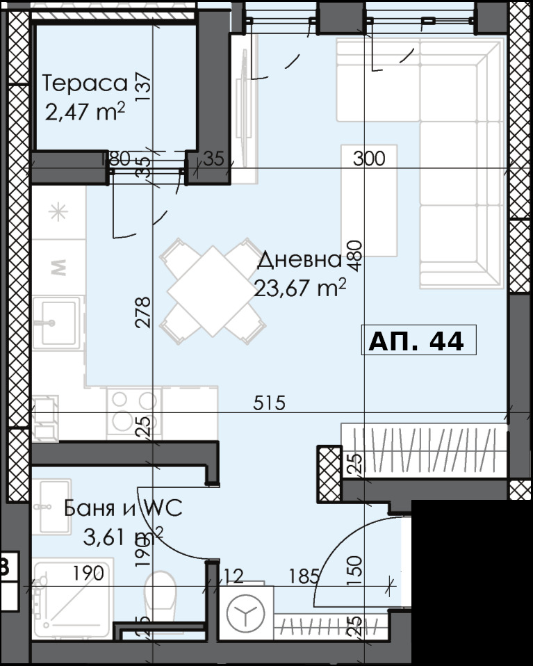 Продава 1-СТАЕН, гр. Пловдив, Тракия, снимка 2 - Aпартаменти - 49569085