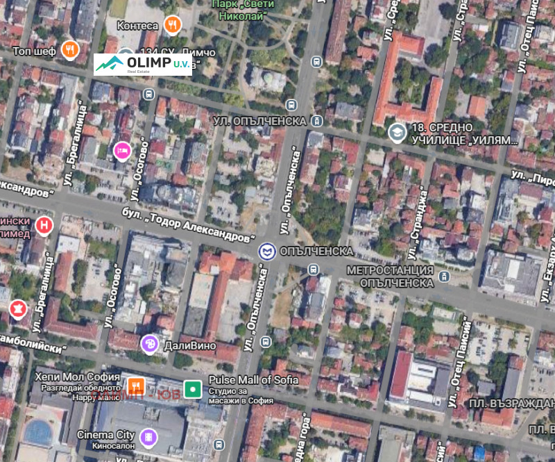 Продава ПАРЦЕЛ в град София, Център - 485 кв.м / 45 000 € » 88 012.35 лв., ОЛИМП - ЮВ