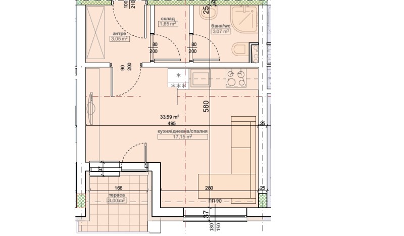 Продава 1-СТАЕН, гр. Приморско, област Бургас, снимка 2 - Aпартаменти - 48847512