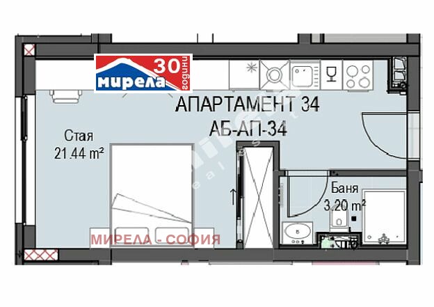 Продава 1-СТАЕН, гр. София, Малинова долина, снимка 4 - Aпартаменти - 48407648