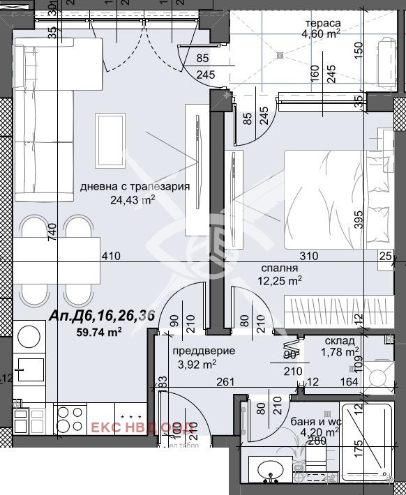 Til salg  1 soveværelse Plovdiv , Trakiya , 70 kvm | 40677320