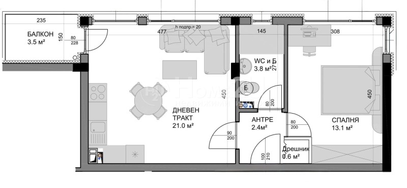 Te koop  1 slaapkamer Varna , Vladislav Varnentsjik 1 , 62 m² | 52463213 - afbeelding [4]