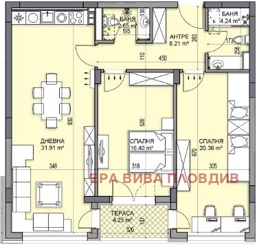 Продава 3-СТАЕН, гр. Пловдив, Гагарин, снимка 7 - Апартаменти - 53856182