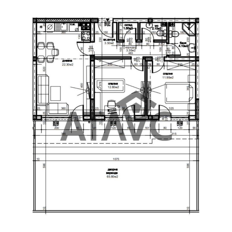 Til salg  2 soveværelser Plovdiv , Yuzhen , 148 kvm | 78535675