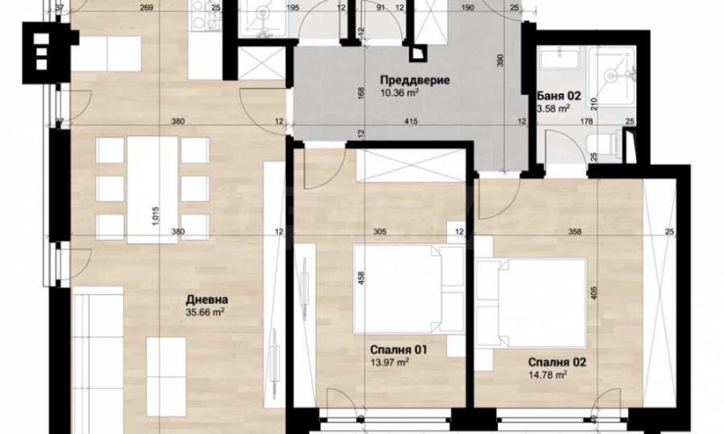 Na sprzedaż  2 sypialnie Sofia , Suchata reka , 130 mkw | 59303659 - obraz [5]
