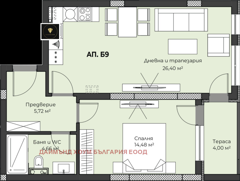 Na sprzedaż  1 sypialnia Plowdiw , Peszczersko szose , 78 mkw | 96392828 - obraz [2]