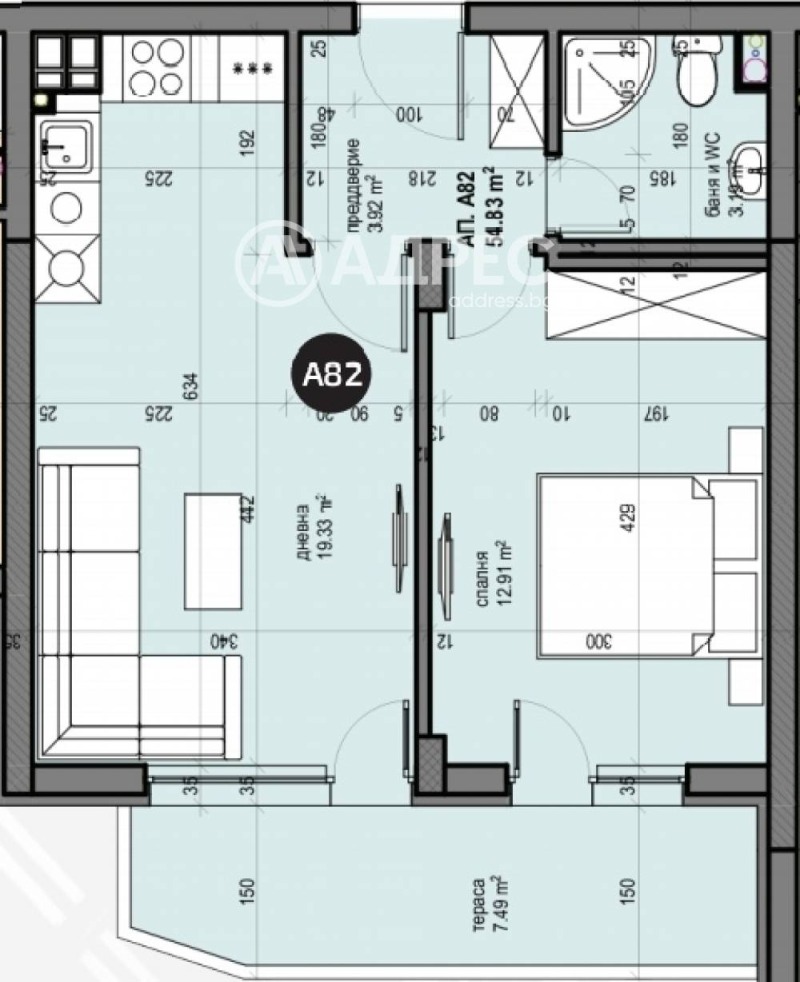 Te koop  1 slaapkamer Sofia , Ljulin 5 , 63 m² | 12458888