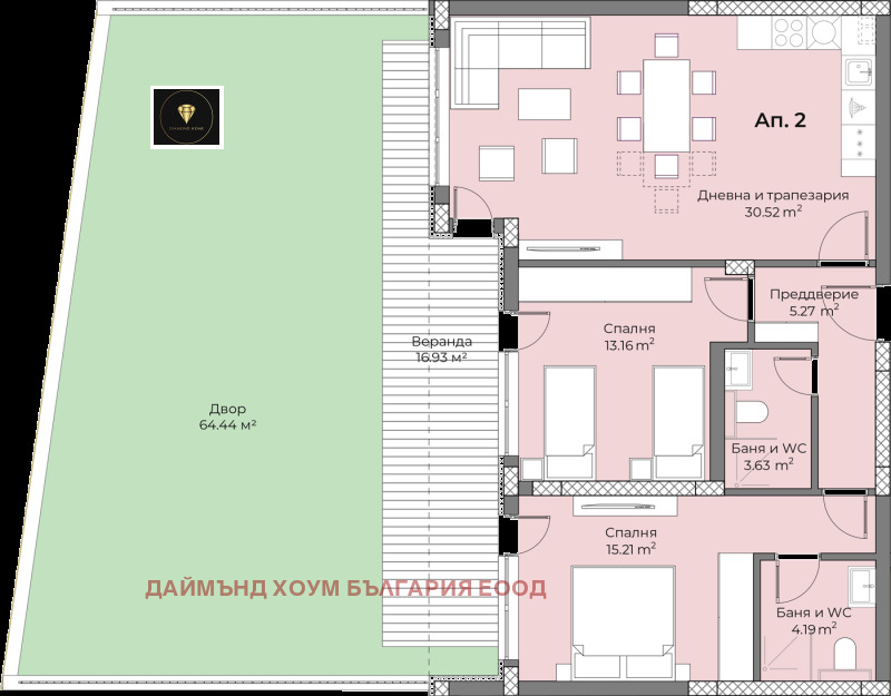 Продава 3-СТАЕН, гр. Пловдив, Беломорски, снимка 2 - Aпартаменти - 48712584