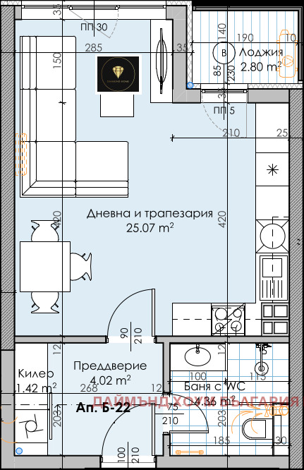 Zu verkaufen  Studio Plowdiw , Karschijaka , 52 qm | 99958785 - Bild [2]
